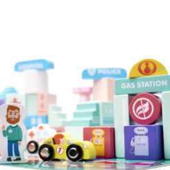 Set 108 de cuburi in galetusa cu sortator de forme geometrice, 3 ani