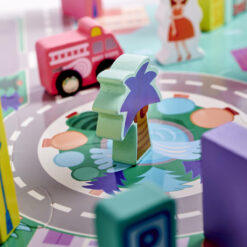 Set 108 de cuburi in galetusa cu sortator de forme geometrice, 3 ani