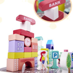 Set 108 de cuburi in galetusa cu sortator de forme geometrice, 3 ani