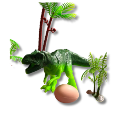 Set de 3 figurine Dinozauri si elemente de decor, 3 ani+