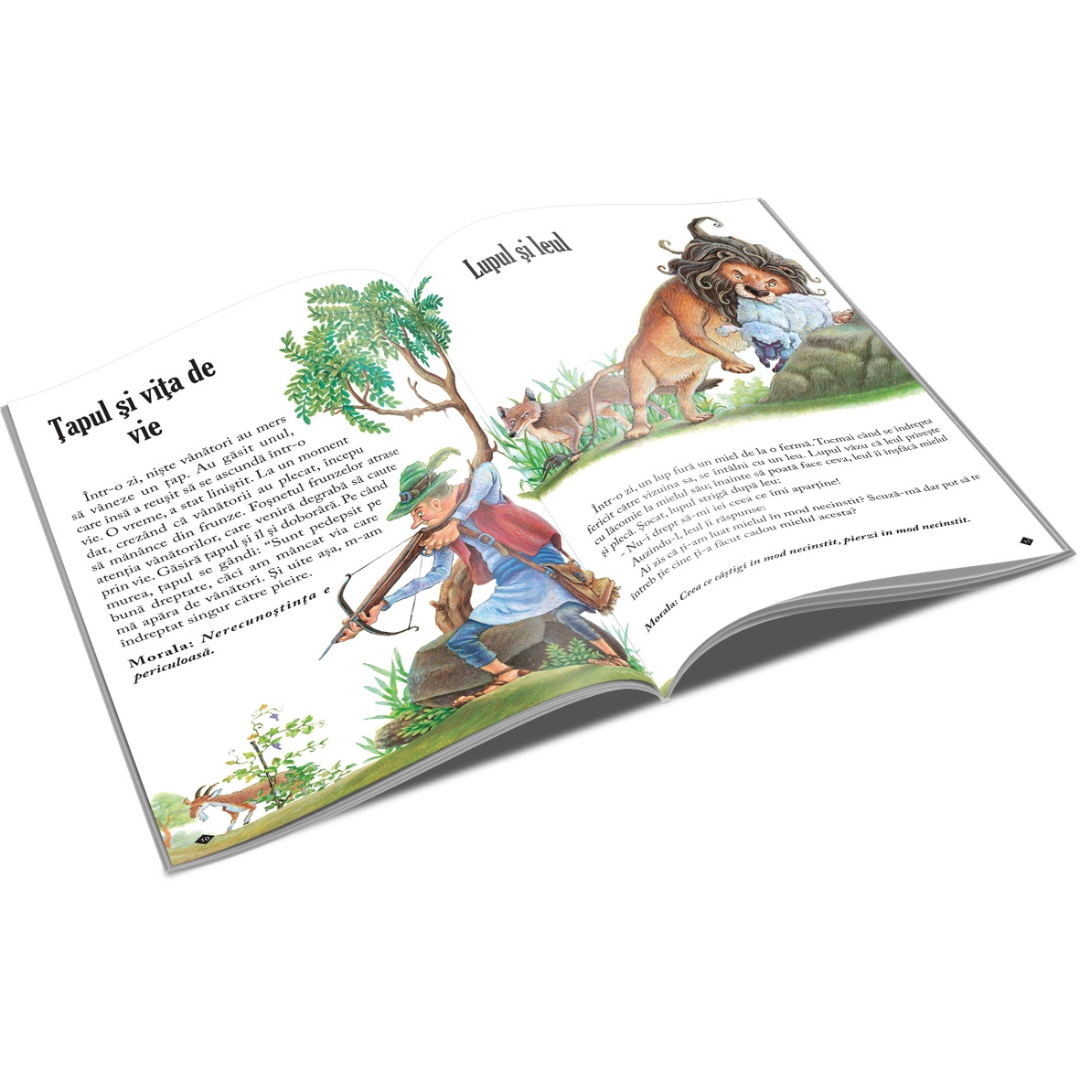 Carte copii, Fabulele lui Eshop, Barza si vulpea, 16 pagini