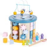 Cub Educativ bebe, din lemn cu 11 in 1 activitati