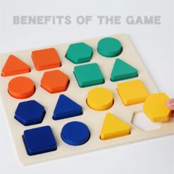 Joc de tip Montessori, joc de logica,Simetria Culorilor, 3 ani+