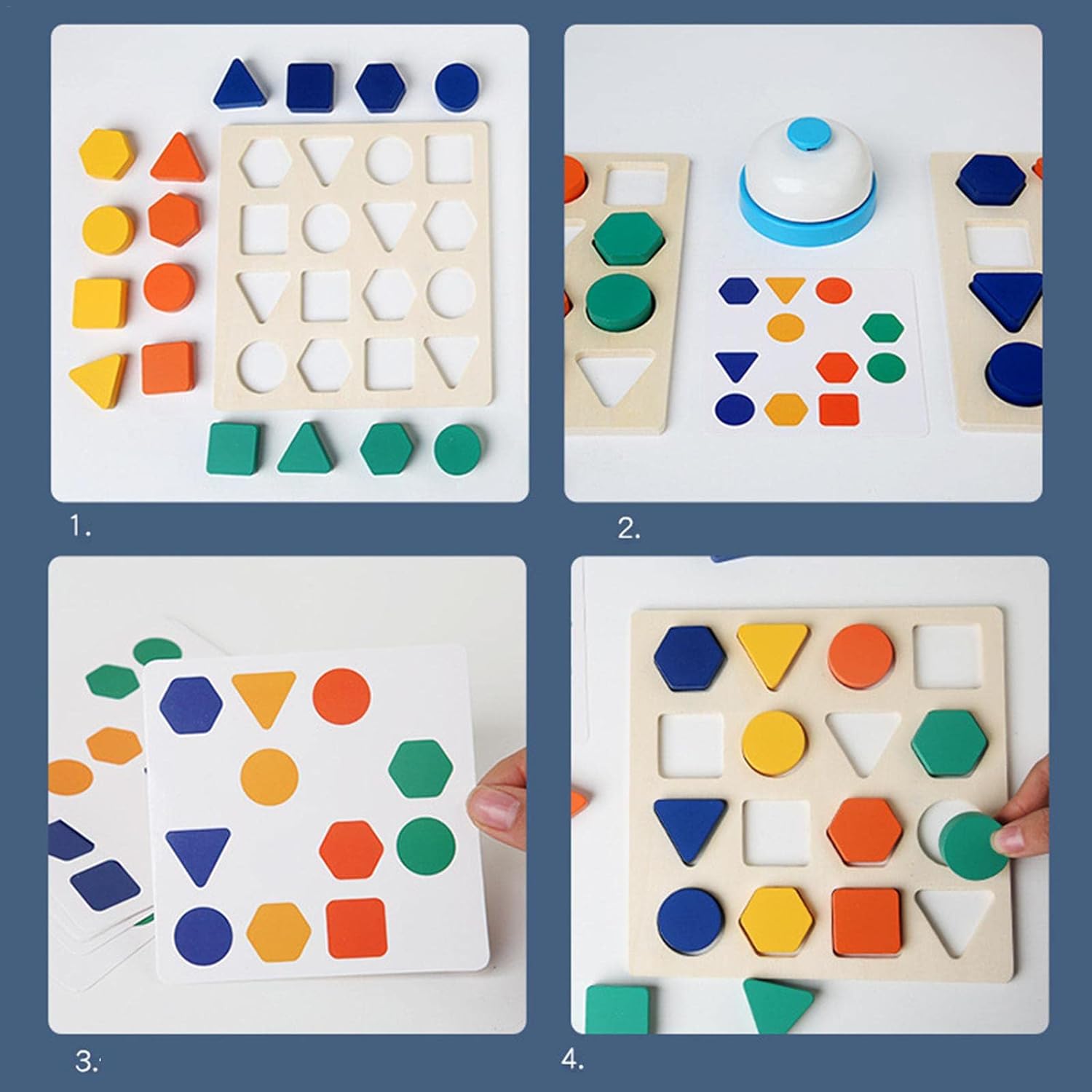 Joc de tip Montessori, joc de logica,Simetria Culorilor, 3 ani+