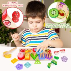 Jocul multifunctional tip Montessori, Forme, culori, dexteritate, 3 ani