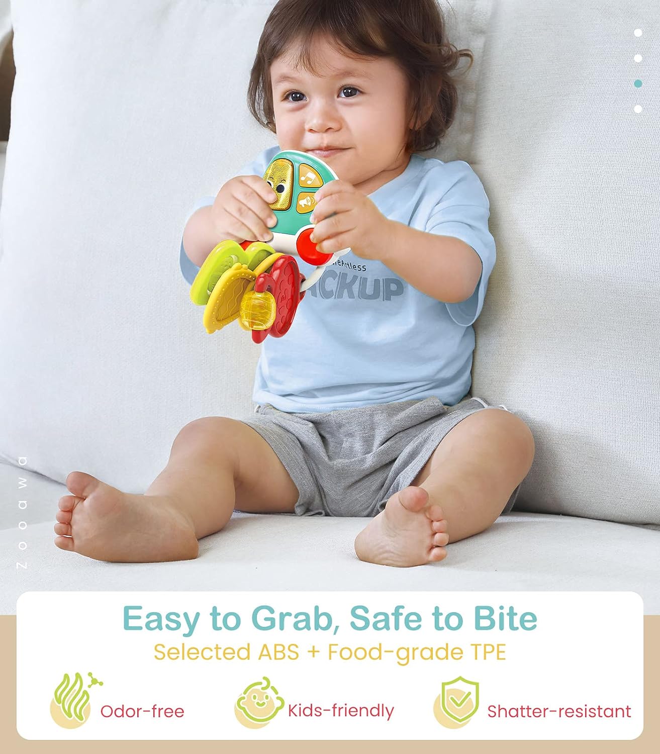 Jucarie dentitie - jucarie cu sunete si lumini, 9 luni+, Hola