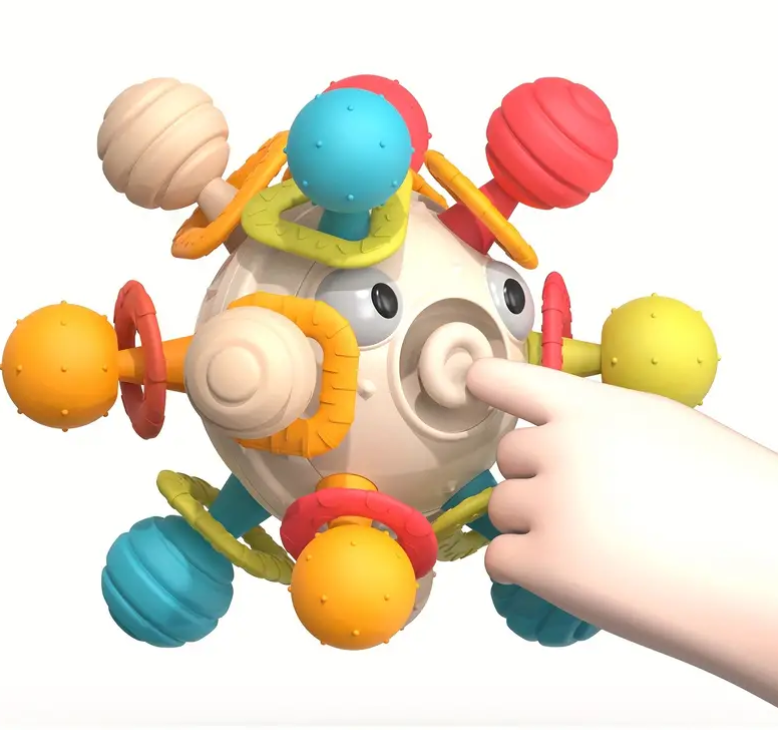 Jucarie interactiva bebelusi - Minge senzoriala, 0 luni+, Peste