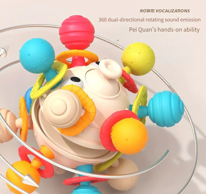 Jucarie interactiva bebelusi - Minge senzoriala, 0 luni+, Peste