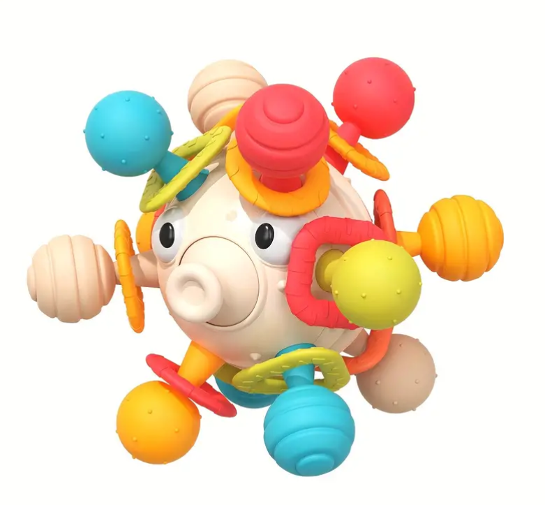 Jucarie interactiva bebelusi - Minge senzoriala, 0 luni+, Peste