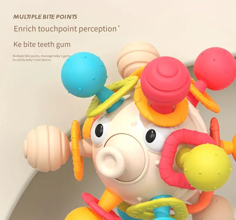 Jucarie interactiva bebelusi - Minge senzoriala, 0 luni+, Peste