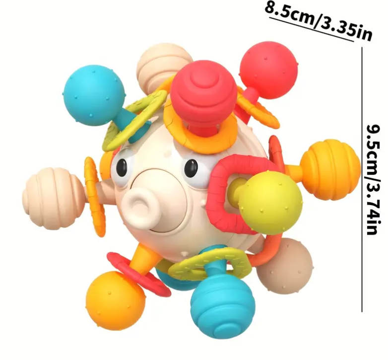 Jucarie interactiva bebelusi - Minge senzoriala, 0 luni+, Peste
