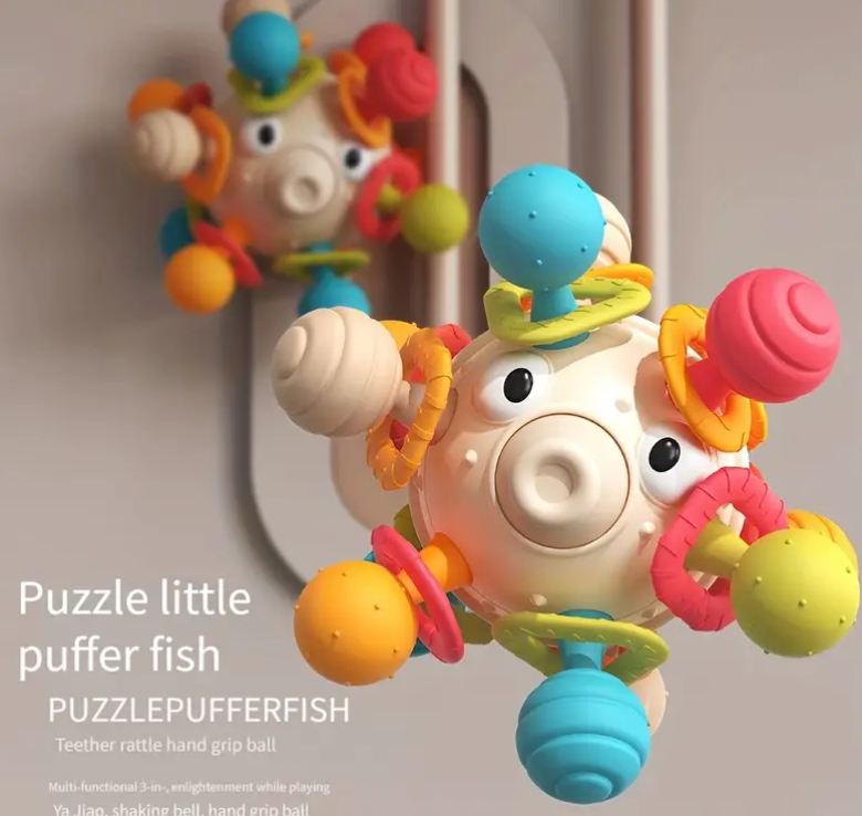 Jucarie interactiva bebelusi - Minge senzoriala, 0 luni+, Peste