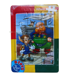 Puzzle mini, 12 piese, 10 x 15 cm, Pinocchio