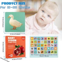 Set 20 carduri stimulare vizuala bebe,12-36 luni