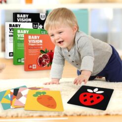 Set 20 carduri stimulare vizuala bebe,12-36 luni