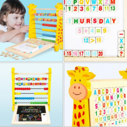 Abac cu tabla de scris si 2 fete, litere si cifre magnetice