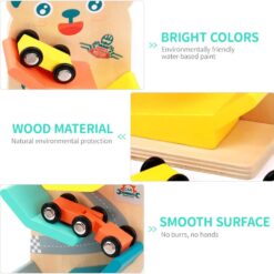 Circuit cu masinute din lemn Zig Zag, 12 LUNI+