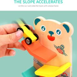 Circuit cu masinute din lemn Zig Zag, 12 LUNI+