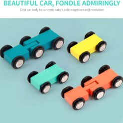 Circuit cu masinute din lemn Zig Zag, 12 LUNI+