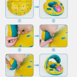 Colac multifunctional cu parasolar si volan, tip barcuta, 6 luni-3 ani 01