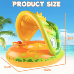 Colac multifunctional cu parasolar si volan, tip barcuta, Dino