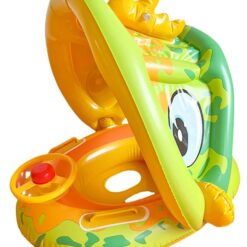 Colac multifunctional cu parasolar si volan, tip barcuta, Dino, 6 luni-3 ani