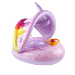 Colac multifunctional cu parasolar si volan, tip barcuta, Unicorn, 6luni-3 ani