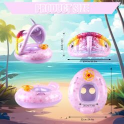 Colac multifunctional cu parasolar si volan, tip barcuta, Unicorn, 6luni-3 ani 01