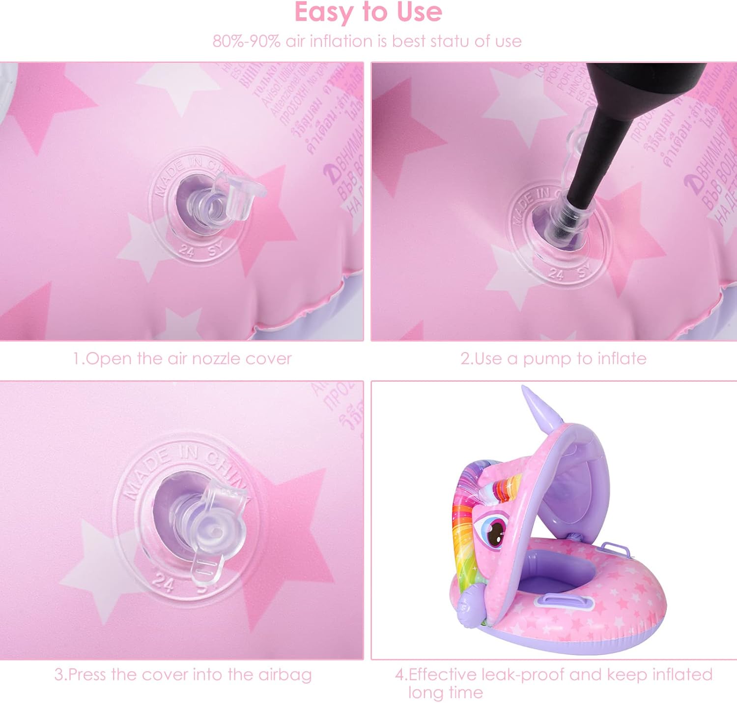 Colac multifunctional cu parasolar tip barcuta, Unicorn, 6 LUNI-3 ANI 001