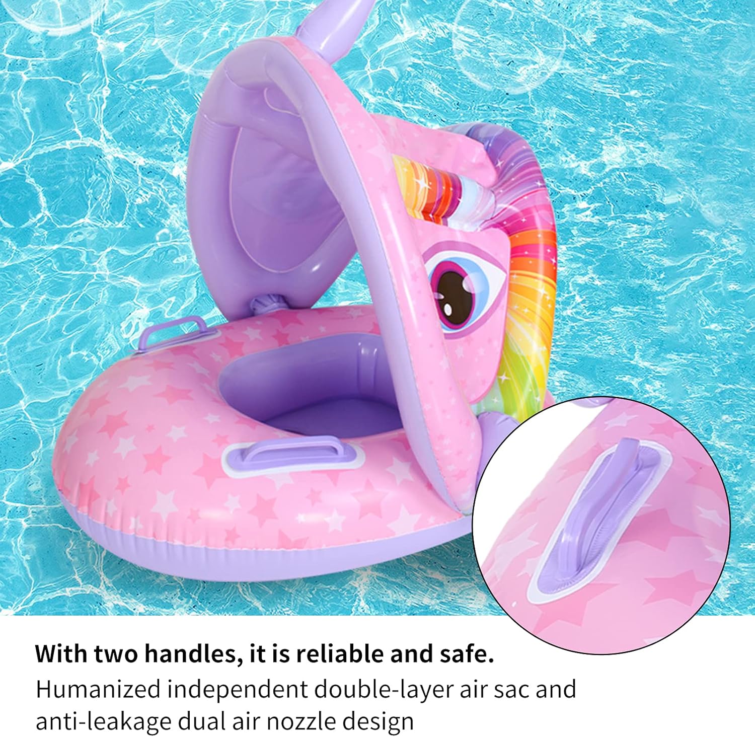 Colac multifunctional cu parasolar tip barcuta, Unicorn, 6 LUNI-3 ANI 001