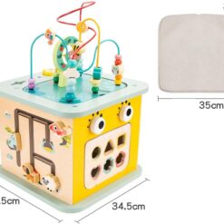 Cub Educativ bebe, din lemn cu 8 in 1 activitati, 3 ani