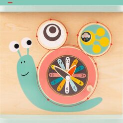 Cub Educativ bebe, din lemn cu 8 in 1 activitati, 3 ani