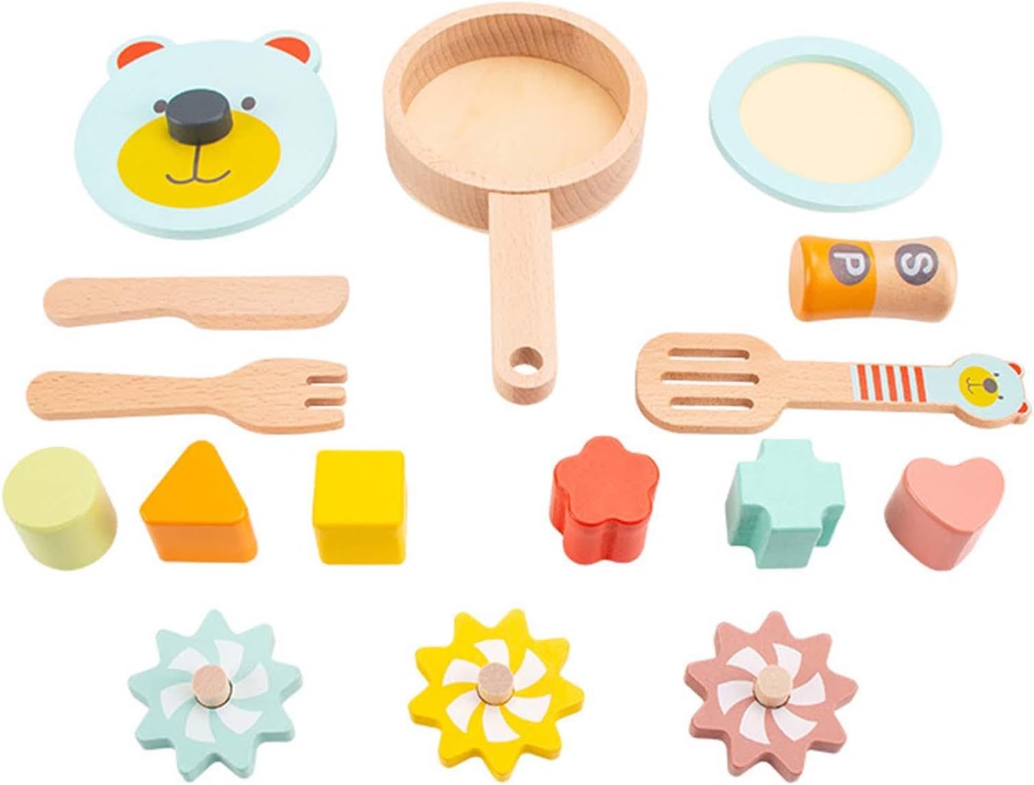 Cub Educativ bebe, din lemn cu 8 in 1 activitati, 3 ani