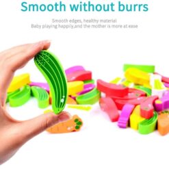 Joc de societate Jenga, 55 piese, Legume, 3 ani+