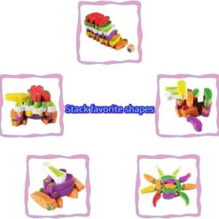 Joc de societate Jenga, 55 piese, Legume, 3 ani+