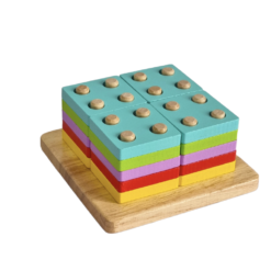 Joc de sortare, potrivire si stivuire forme geometrice, 3 ani