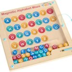 Joc de tip Montessori, Alfabet, Labirint magnetic, 3 ani