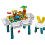 Masuta Interactiva copii, cu Activitati, Cuburi si Scaun - 85 piese