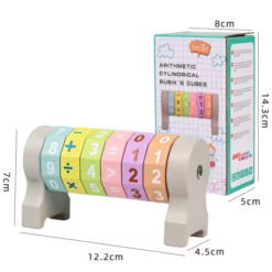 Puzzle educativ aritmetica, cilindru rotativ,12 cm