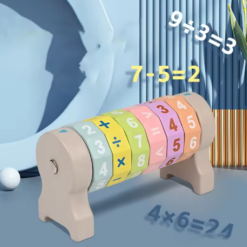 Puzzle educativ aritmetica, cilindru rotativ,12 cm