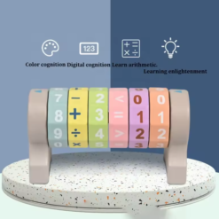 Puzzle educativ aritmetica, cilindru rotativ,12 cm