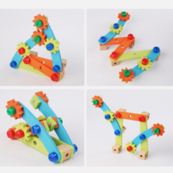 Banc de scule din lemn, joc de asamblat, 3 ani