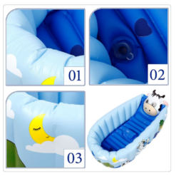 Cada Gonflabila, Albastru, Vacuta, 90x60 cm