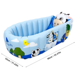 Cada Gonflabila, Albastru, Vacuta, 90x60 cm