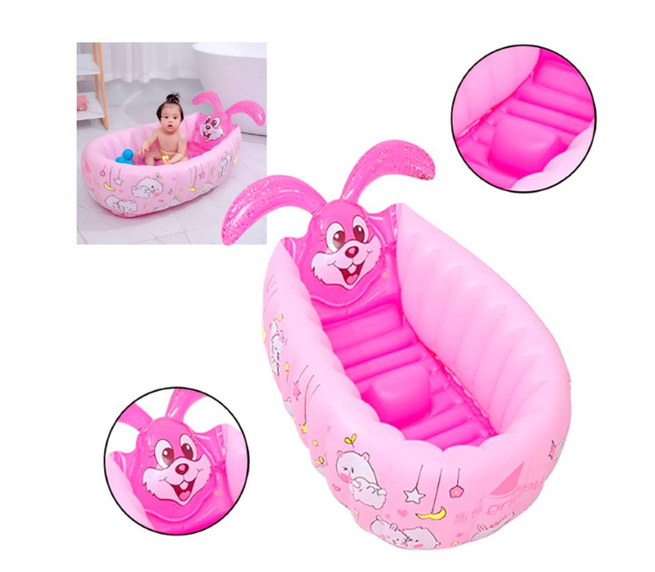 Cada Gonflabila, roz, Iepuras, 90x60 cm