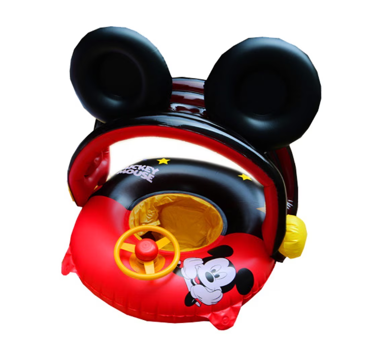 Colac multifunctional cu parasolar si volan, tip barcuta, Mickey