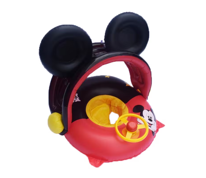 Colac multifunctional cu parasolar si volan, tip barcuta, Mickey