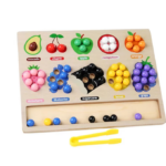 Joc de indemanare, asociere culori cu bile colorate, 3 ani