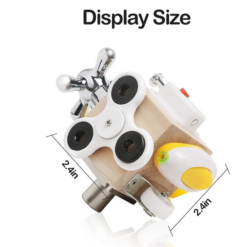 Joc de tip Montessori cu 6 activitati, Busy Bord, 3 ani+