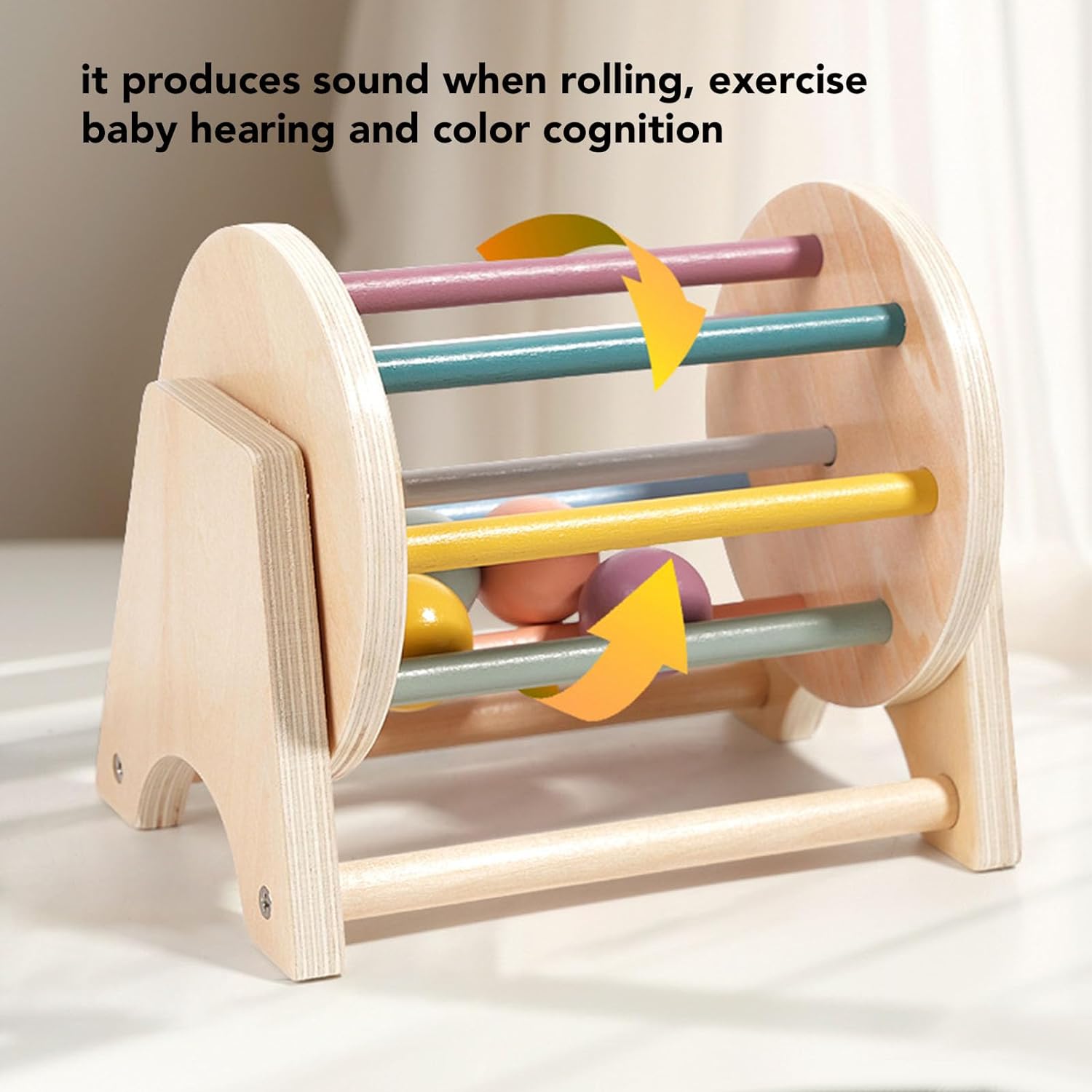 Joc de tip Montessori,Tambur cu bile